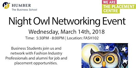 Fashion - Night Owl Speed Networking Event