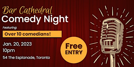 Comedy Night at Bar Cathedral - Free admission!