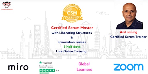 Certified ScrumMaster (CSM) -Will RUN Live Online