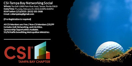 CSI Tampa Bay - Networking Social at Top Golf  primärbild