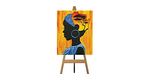 African Woman-Glow in the dark on canvas in Bronte Harbour, Oakville, ON  primärbild