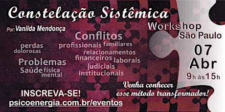 Imagem principal do evento CONSTELAÇÃO SISTÊMICA - Workshop PSICOENERGIA