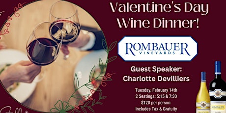 Valentine's Wine Dinner with Rombauer Vineyards