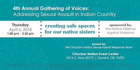 4th Annual Gathering of Voices: Addressing Sexual Assault in Indian Country primary image