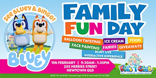 Bluey Show @ Kids Club Newtown Family Fun Day!