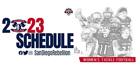 WNFC - San Diego Rebellion 2023 Home Football Games