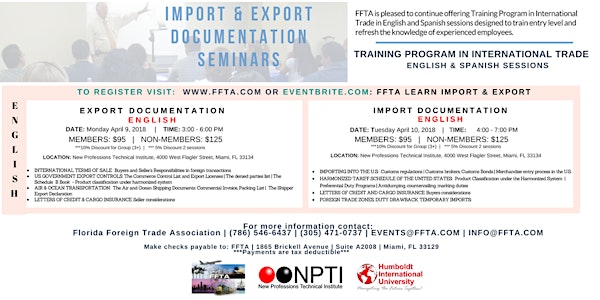 FFTA LEARN EXPORT & IMPORT