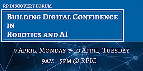 Discovery Forum 2018 - Building Digital Confidence in Robotics and AI  primary image