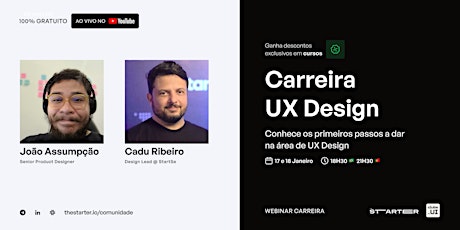 Imagem principal de Começa a tua carreira em UX/UI Design | Webinar Carreira TheStarter