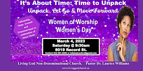 Time to Unpack Unpack, Let Go & Move Forward   Women of Worship