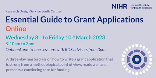Essential Guide to Grant Applications (EGGA) 2023 masterclass