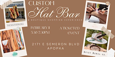 Galentine Hat Bar & Boutique Shopping Experience