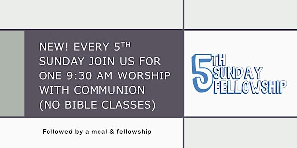 Immanuel's 5th Sunday Fellowship Meal