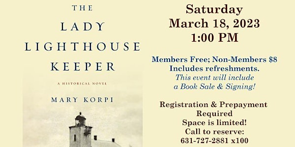 BOOK AND BOTTLE:  The Lady Lighthouse Keeper, with Mary Korpi