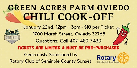 Imagen principal de Annual Chili Cook-Off at Green Acres Farm Oviedo