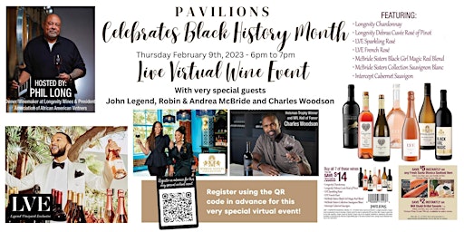 Pavilions Celebrates Black History Month with a Live Virtual Wine Event