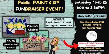 Paint & Sip FUNDRAISER includes LUNCH!