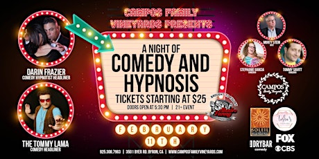 Comedy & Hypnosis Night at Campos Family Vineyards