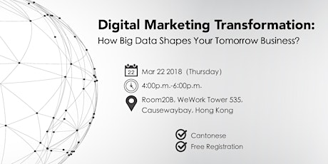 Digital Marketing Transformation:How Big Data Shapes Business of Tomorrow  primary image