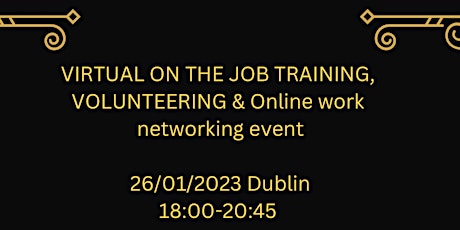 VIRTUAL ON THE JOB  & Online work - networking event primary image