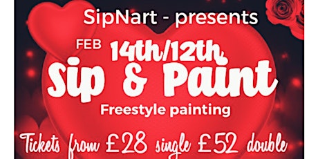 Valentine's Fun Sip & Paint primary image