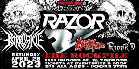 RAZOR Live at The Rockpile with Korrosive, Mortal Annoyance and Rippr'd