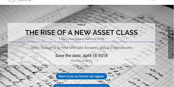 Crypto42 Token Investment Summit Vienna 2018