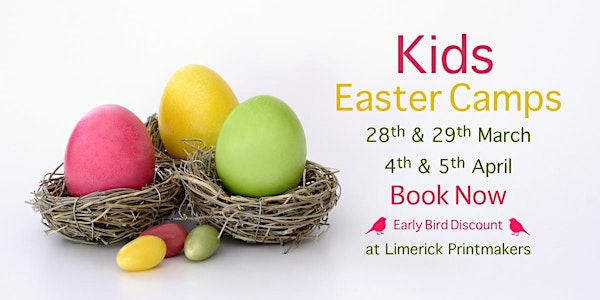 Kid's Easter Art Camp 8-12yrs Thursday 5th April 9:30-2:30pm €35 NOW FULL
