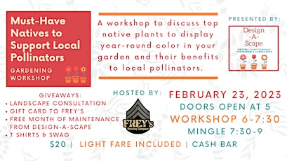 Native Plant Workshop to Support Local Pollinators: By Design-A-Scape