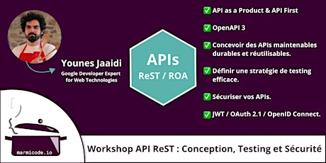 Image principale de Workshop API ReST : Conception, Testing et Sécurité | 3 Jours | Français