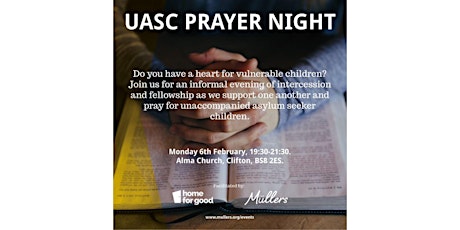 Prayer evening for Unaccompanied Asylum Seeker Children in Bristol