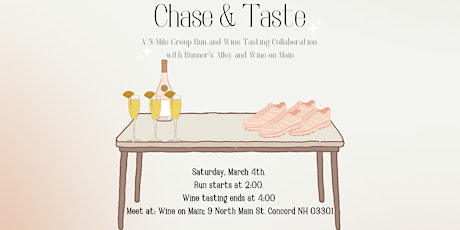 Chase and Taste a Runner's Alley and Wine on Main collaboration