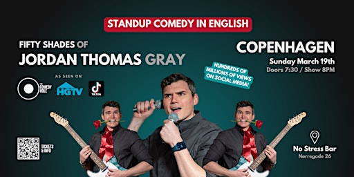 Copenhagen: Standup Comedy in ENGLISH ◎ 50 Shades of Jordan Thomas Gray