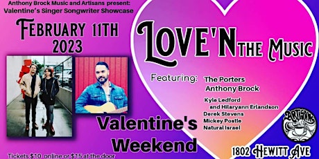 Valentines singer songwriter showcase featuring The Porters & Anthony Brock
