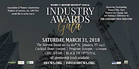 AWCWA WOMEN’S HISTORY MONTH 9TH ANNUAL CONSTRUCTION INDUSTRY AWARDS  primary image