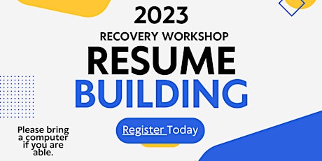 Recovery Workshop : Resume Building primary image