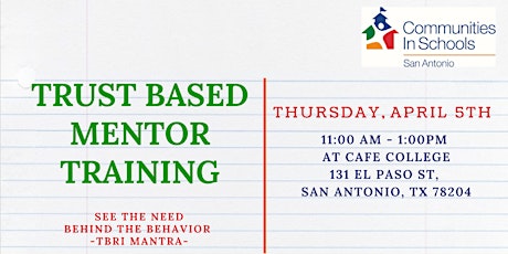Trust Based Mentor Training primary image