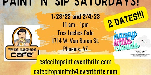 Paint and Sip Saturday- Corazon y Cafecito at Tres Leches Cafe