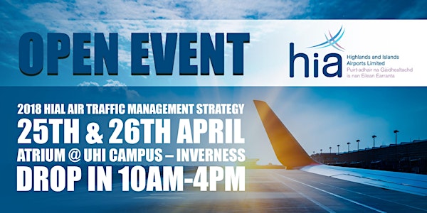 HIAL Air Traffic Management Strategy Open Event 2018