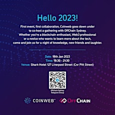 OffChain Syndey with Coinweb - Web3 / Blockchain Meetup primary image