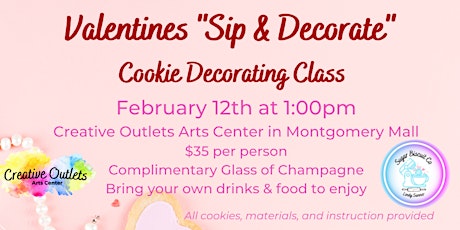 Valentine's "Sip & Decorate" Cookie Decorating Class