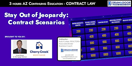 Stay out of Jeopardy:  Contract Scenarios - 3 Hours Contract Law