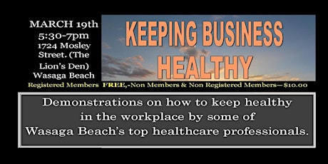 Keeping Business Healthy primary image