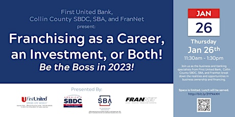 Franchising as a Career, An Investment, or Both! ~ Be the Boss in 2023!