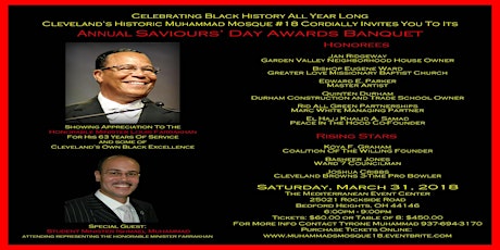 Annual Saviours' Day Awards Banquet primary image