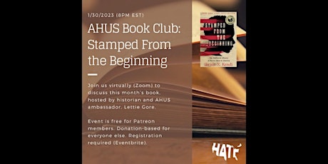 Imagen principal de AHUS  January Book Club | Stamped from the Beginning