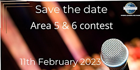 Area 5 & 6 contest Toastmasters  - 11th February 2023