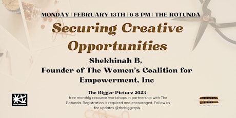 Securing Creative  Opportunities with Shekhinah B.