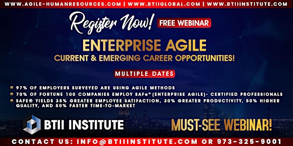 Enterprise Agile-Current & Emerging Career Opportunities! (Webinar)