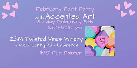 February's Candy Heart Paint & Sip